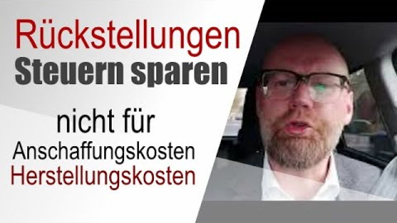 Rückstellungen - nie für AK oder HK Rückstellungen - nie für AK oder HK