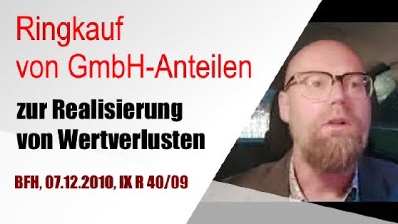 Ringkauf von GmbH-Anteilen Ringkauf von GmbH-Anteilen