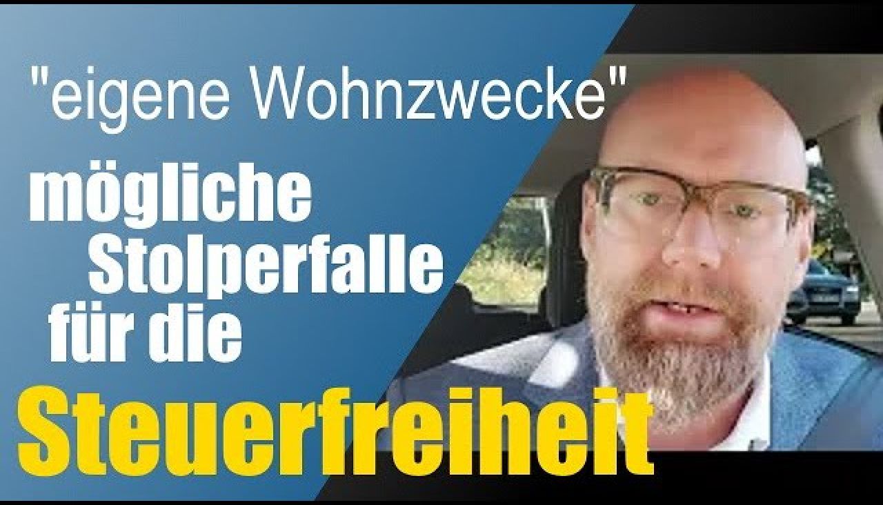 Eigene Wohnzwecke - eine Bedingung für den steuerfreien Immobilienverkauf