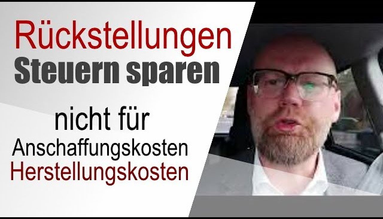 Rückstellungen - nie für AK oder HK
